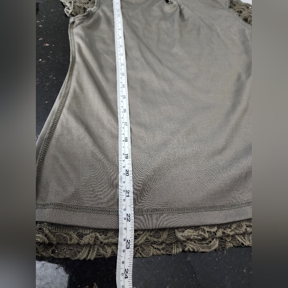 PerSeption Concept Cap Sleeve Lace Green Blouse. Size Small - Picture 7 of 8